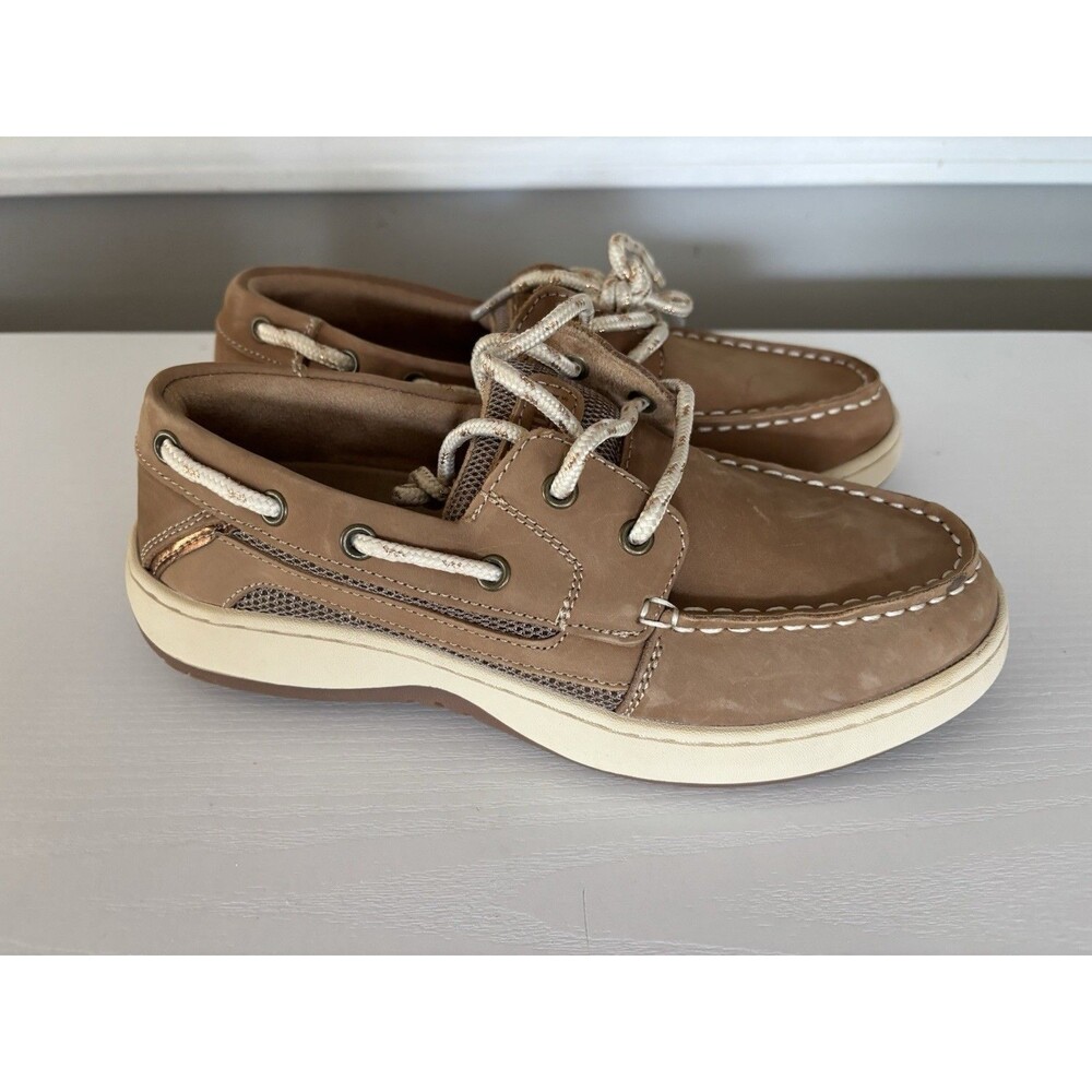 Magellan Outdoors Women's Topsail Boat Shoes Sz 6B Medium Brown Leather Slip On